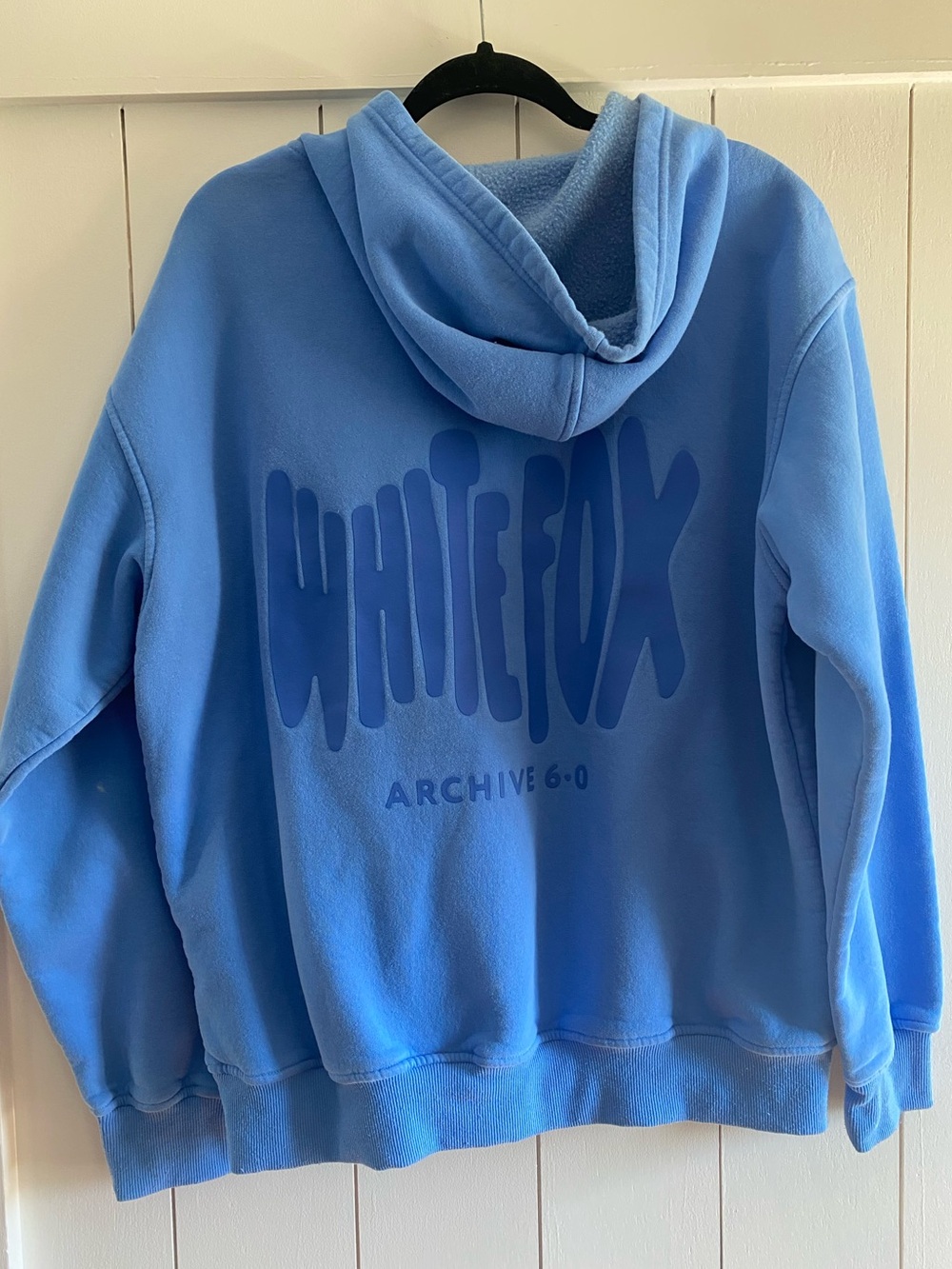 White Fox Blue Hoodie